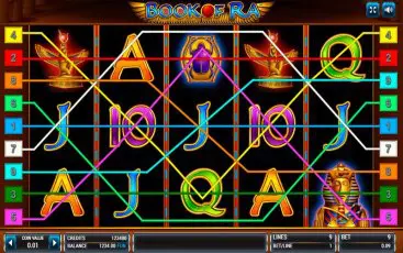 Інтерфейс ігрового автомата Book of Ra