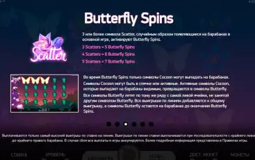 Символи ігрового слота Butterfly Staxx