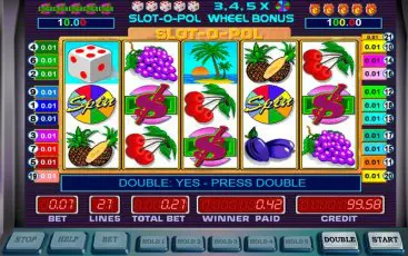 Інтерфейс ігрового автомата Slot o Pol