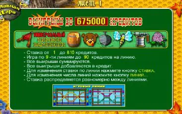 Інтерфейс ігрового автомата Sweet Life
